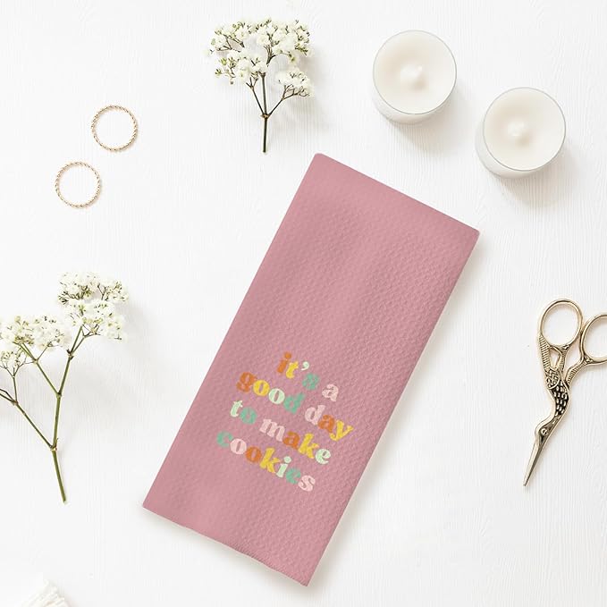 Baking & Cooking Towels, Tea Towels for Bakers & Cooks, Gifts for Cookie Lovers, 16x24 Purple