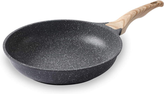 11 Inch Nonstick Skillet Frying Pan Egg Pan Omelet Pan, Nonstick Cookware Granite Coating, 100% PFOA free Cookware Pan, Healthy Nonstick Stone Frying Chef's Pan Skillet