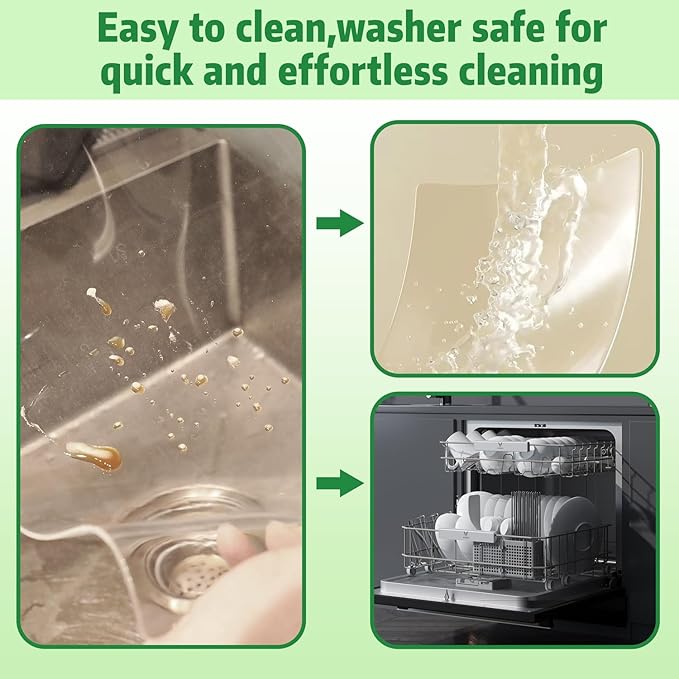 Non-Slip Cutting Board Mat, 10" x 15" Anti-Slip Cutting Board Mat for Home Cooks and Chefs, Safety Grip Mat Under Kitchen Cutting Boards, Dishwasher Safe Great as Drawer Liners (Clear, 1 Pack)