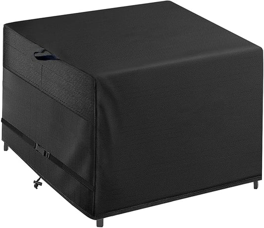 Outdoor Patio Square Table Cover 36 inch Black Heavy Duty Waterproof Cover for Square Slatted Tabletop