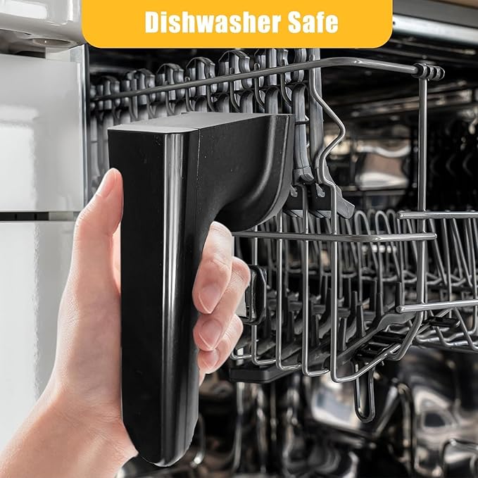 Air Fryer Handle for Instants Vortex Plus 6QT/5.7QT Air Fryers, Premium Air Fryer Replacement Handle for Instants 6QT Air Fryer, Ergonomic Design, Dishwasher Safe, Large, Black