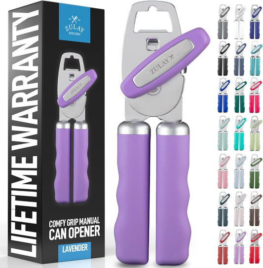 Zulay Kitchen Manual Can Opener with Bottle Opener with Turn Knob