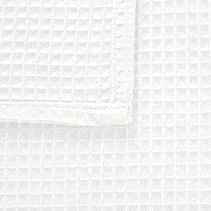 Encasa XO' Waffle Weave Face & Hand Towels – 12"x12", White Washcloths Set of 24 – Quick Drying for Bathroom, Gym, Kitchen & Travel – Small Reusable Dish Cloths & Face Wipes for Everyday Use