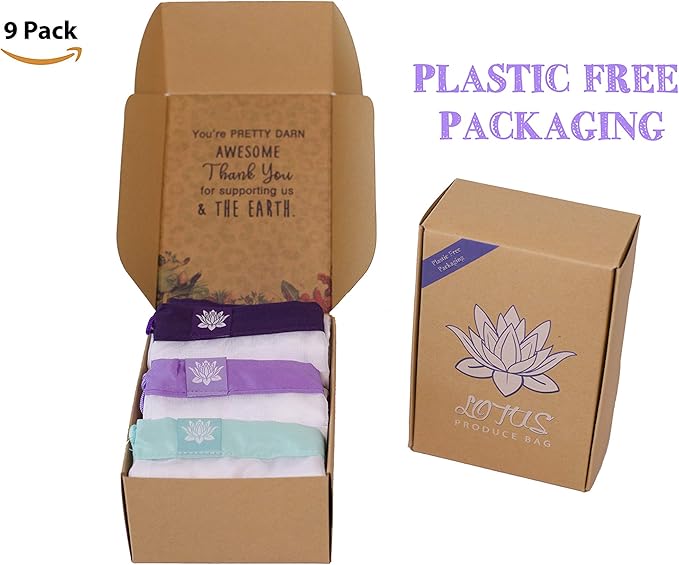 Lotus Produce Bags Reusable produce bags Eco-Friendly Mesh Produce Bags For Groceries