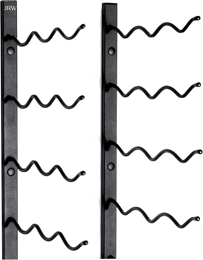 Premium Wall Mounted Metal Wine Rack - 36 Wine Bottles Holder - Modern Wine Rack, Matte Black - Space Saving for Home, Kitchen, Bar - Designed in Canada by Wine Enthusiasts