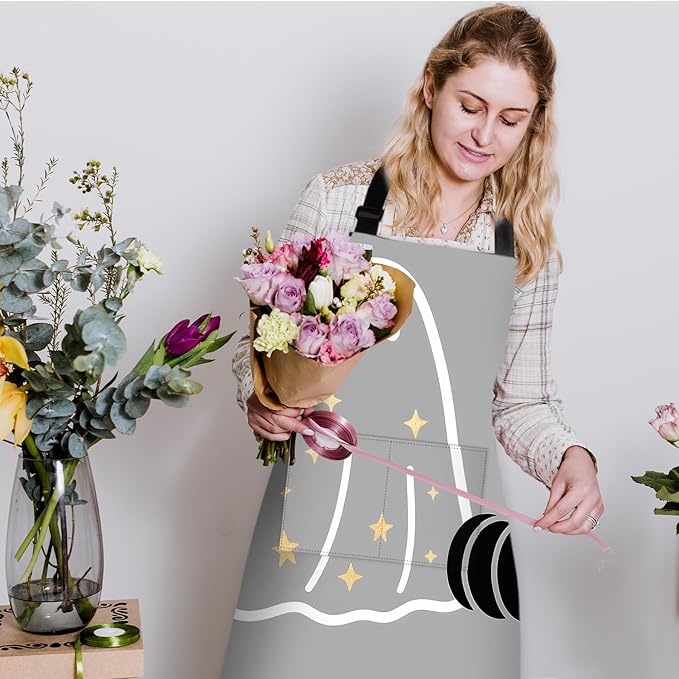 Halloween Apron Home Kitchen Cooking Baking Gardening for Women Men with Pockets waterproof 32x28 inch