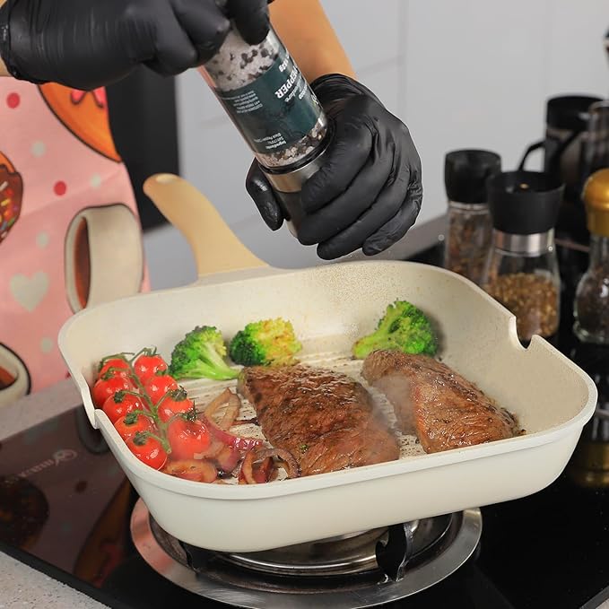 Romswi 23pcs Pots and Pans Set Non Stick, Kitchen Cookware Set with Casserole, Frying & Saucepans, Oven Safe & Stovetop Agnostic Non Toxic Cookware(Gas, Electric & Induction) - White