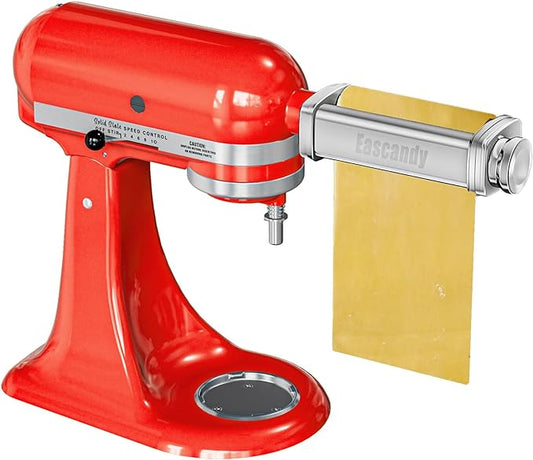 Pasta Roller Attachment for KitchenAid, Stainless Steel Pasta Roller Attachment for KitchenAid Stand Mixer, 8 Gears Adjustable Thickness.