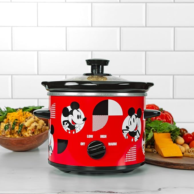 Uncanny Brands Disney Mickey Mouse 2qt Slow Cooker - Small Kitchen Appliance