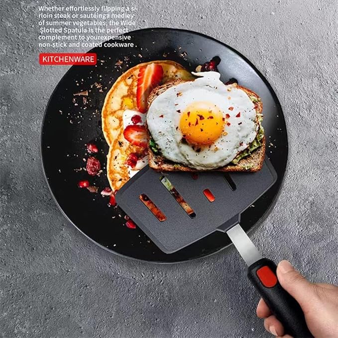 Silicone Fish Spatula Turner,Flexible Kitchen Wide Pancake Fish Slotted Spatulas for Nonstick Cookware Pans Omelette Egg