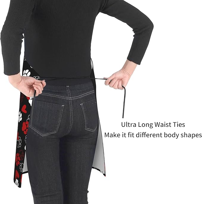 Funny Animal Apron with 2 Pockets Waterproof for Men Women Kitchen Garden Decor