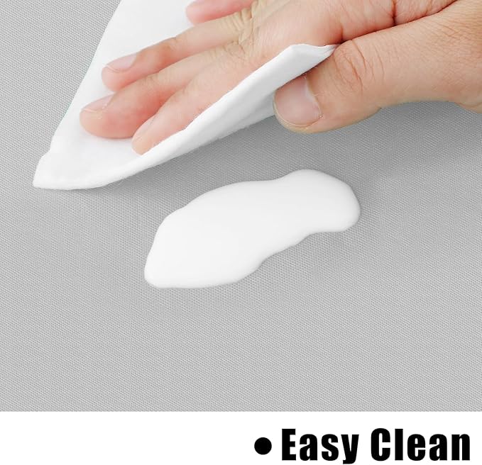 homing Rectangle Vinyl Tablecloth, Waterproof Spillproof Plastic Flannel Backed Table Cloth, Wipe Clean Table Cover for Dining, Buffet Parties and Camping (Light Grey, 60" x 102")