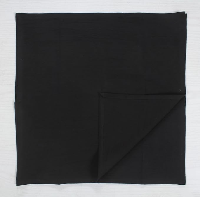 ANA Cloth Napkins Set of 12 (17.5x17.5) inch 100% Cotton Dinner Napkin Washable Hotel Quality Reusable Kitchen & Table Linen for Fall Thanksgiving Family Dinners Weddings & Everyday Use - Black