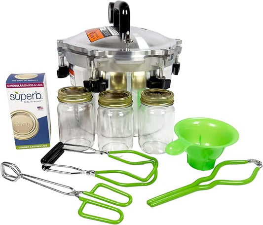 All American 1930: 10.5qt Pressure Cooker/Canner Plus (The 910) - Exclusive Metal-to-Metal Sealing System - Easy to Open & Close - Suitable for Gas, Electric, or Flat Top Stoves - Made in The USA