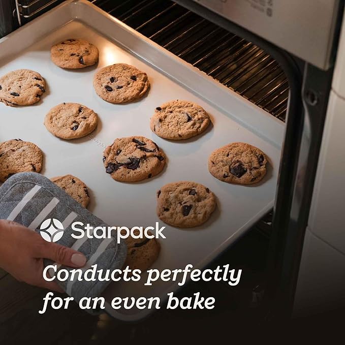 Starpack 'Bakers Gonna Bake' High Performance Nonstick Baking Sheet Pan set of 2 with Wire Rack for baking cookies and more