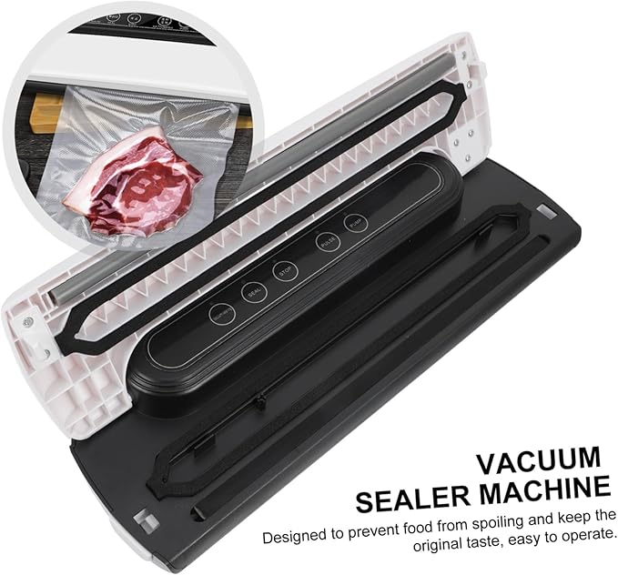 Automatic Vacuum Sealer Machine with Strong Pumping Energy-saving Compact Food Sealer for Kitchen Use Low Noise Operation Suitable for Snack Seafood and Tea Bag Packaging US Plug