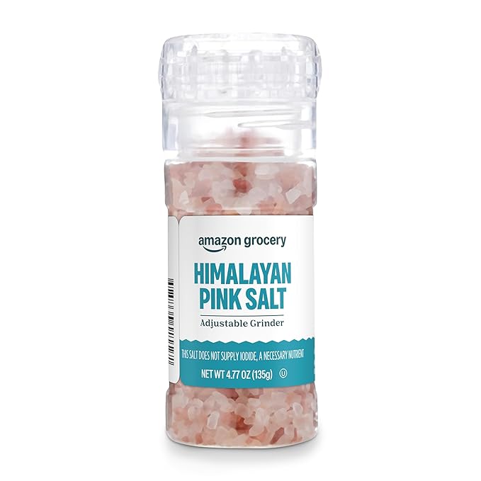 Amazon Grocery, Himalayan Pink Salt Adjustable Grinder, 4.77 Oz (Previously Amazon Fresh, Packaging May Vary)