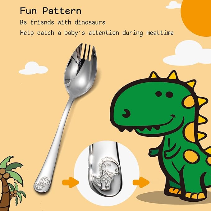 Alata Mini Sporks, 8-Pack Food-grade Stainless Steel Mini Sporks for Kids, 5.7 Inches Salad Forks For Dessert, Ice Cream, Salad, Soup, Noodle, Spaghetti, Dishwasher Safe