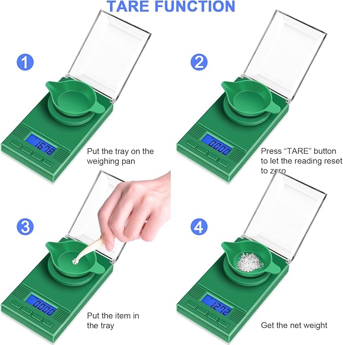 Fuzion Milligram Scale 50g/ 0.001g, Portable mg Scale with LCD Backlit, Tare, Digital Jewelry Scale, Microgram Scale for Powder, Gold, Gem, Reloading, Batteries Included