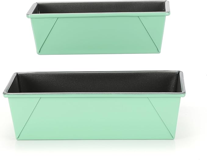 Bread loaf pan, loaf pans for oven home baking Bread mold 2lb loaf tin 10.5 x 6 x 3 inches Aluminized Steel Non Stick Coating For Home Baking 9x5 bread 2pcs