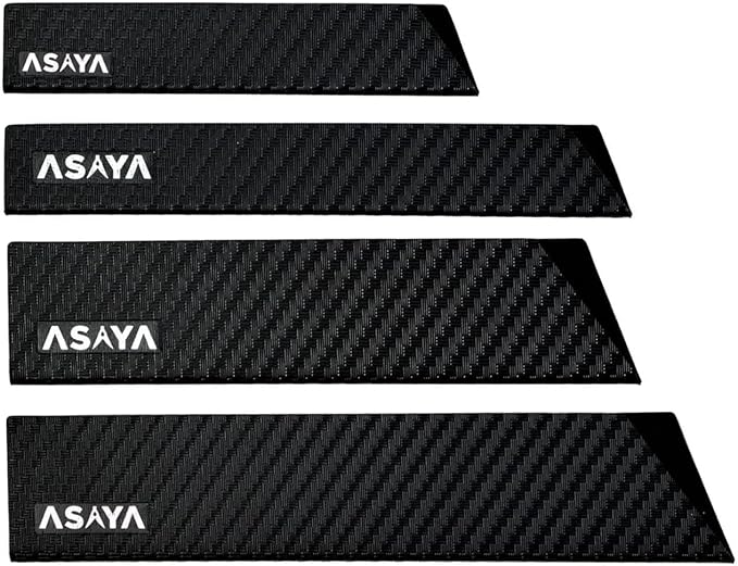 Asaya Professional Knife Edge Guards -Universal Blade Covers - Extra Strength, ABS Plastic and BPA-Free Felt Lining, non-Toxic and Food Safe - Knives Not Included (4Pcs)