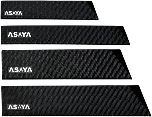 Asaya Professional Knife Edge Guards -Universal Blade Covers - Extra Strength, ABS Plastic and BPA-Free Felt Lining, non-Toxic and Food Safe - Knives Not Included (4Pcs)