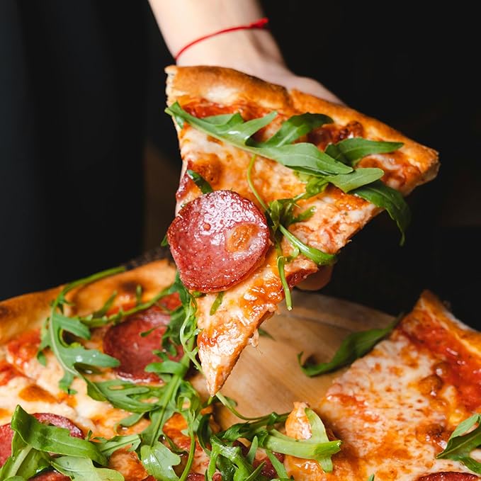 Pizza Steel for Oven & Grill – Heavy Duty Baking Steel Pizza Stone, Round Baking Steels with Dual Handles，Carbon Pizza Pan for Crispy Crust, Bread, Cooking & BBQ