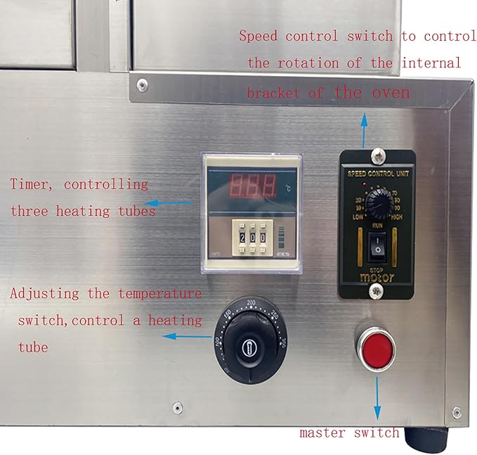 Commercial Rotational Pizza Cone Oven Stainless Steel Electric Pizza Cone Baking Machine with 12pcs Pizza Cone Bases Can be Used with Pizza Cone Making Machine 110V 2000W