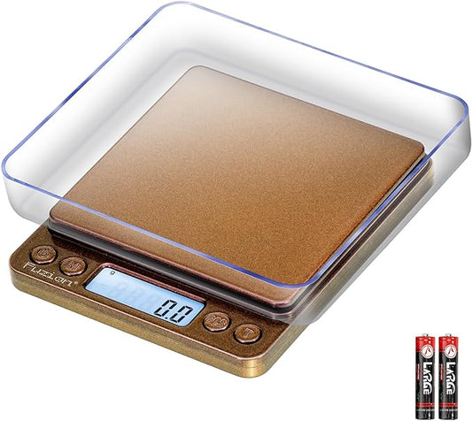 Fuzion Digital Scale .1 Gram Accuracy, 3000g Mini Food Scales for Herb, Spice, Jewelry, Gold, Small Food Scale - Weight Gram and Oz