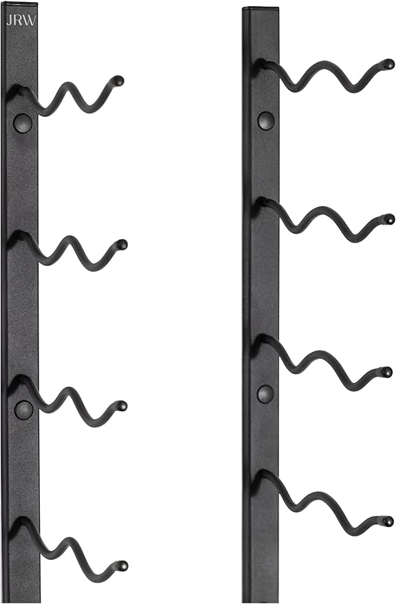 Premium Wall Mounted Metal Wine Rack - 24 Wine Bottles Holder - Modern Wine Rack, Matte Black - Space Saving for Home, Kitchen, Bar - Designed in Canada by Wine Enthusiasts