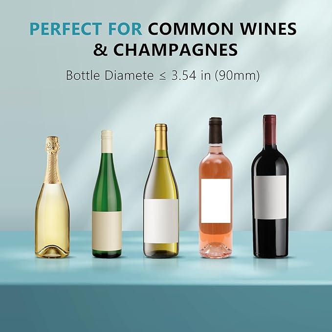 EUHOMY Wine Chiller Electric, Portable Wine Bottle Chiller for 750ml Wine & Champagne, Single Bottle Wine Cooler on Patio, Keep Cold Up to 1 Day - Extra Surprise for Wine Lovers