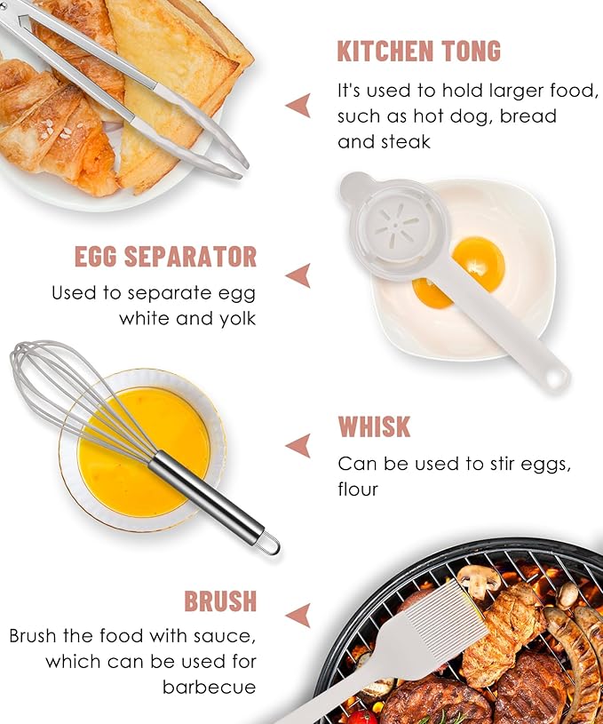 Kitchen Utensils Set-12 Pieces Silicone Cooking Utensils Set (Dishwasher Safe) 392°F Heat Resistant Spatula Set, Nonstick Cookware
