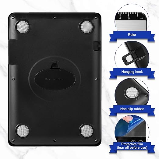 Large Food Scale Digital 15kg, Kitchen Scales with Customized Auto Shut Off Time Setting 3, 10 & 60 Mins, Weight Balance with 1g Accuracy and LCD Display, Grams and Oz for Home Use