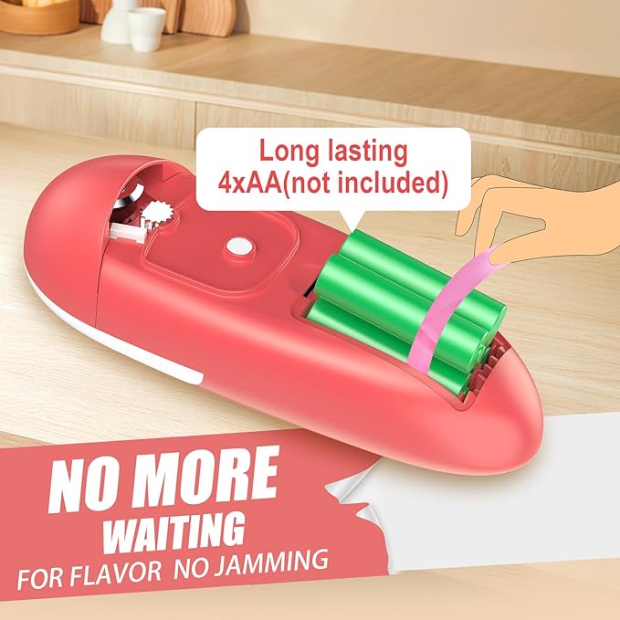 Electric Can Opener, One-Touch Automatic Can Opener Fits All Can Sizes, Hands-Free&Smooth Edge Battery operated Can Opener with Magnetic Cover Catch for Kitchen & Seniors Arthritis