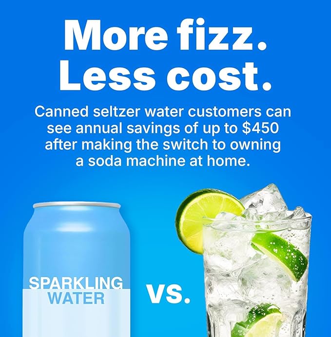 Soda Sense SENSEation Sparkling Water Maker, Includes Machine & Re-usable Carbonation Bottle