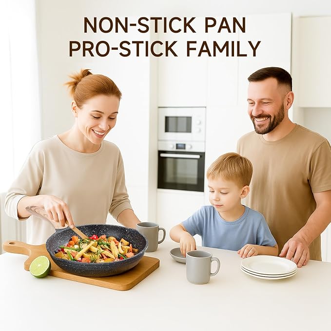 JEETEE Pots and Pans Set Non Stick 23pcs, Healthy Kitchen Cookware Sets, Induction Cooking Set W/Gray Frying Pans, Saucepans, Sauté & Griddle & Crepe Pan (PFOA, PFAS, PFOS Free)