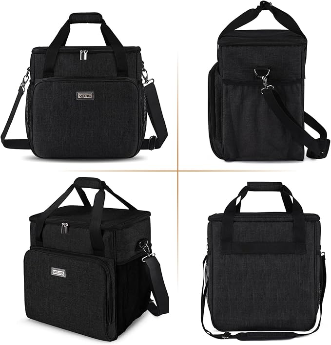 BAGLHER Coffee Maker Travel Bag Compatible with Keurig K-Classic、Keurig K-Elite、Keurig K-Compact or Other Accessories, Portable Coffee Maker Case with Shoulder Strap for Travel, Black