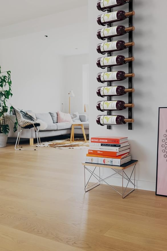 Premium Wall Mounted Metal Wine Rack - 36 Wine Bottles Holder - Modern Wine Rack, Matte Black - Space Saving for Home, Kitchen, Bar - Designed in Canada by Wine Enthusiasts