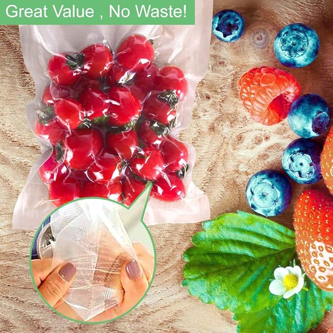 O2frepak 300 Count 6x10 Pint Vacuum Sealer Bags with BPA Free and Heavy Duty, Vacuum Seal Food Sealer Bags,Great for Food Storage Vaccume Sealer PreCut Bag