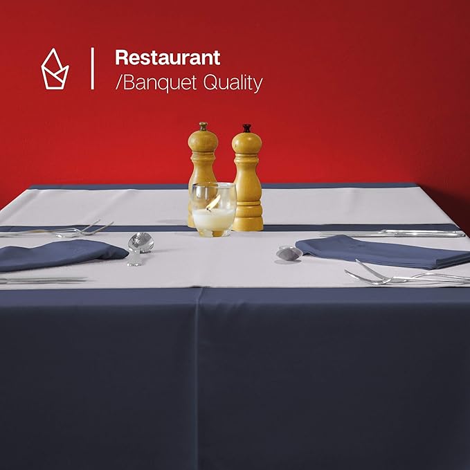 Gee Di Moda Rectangle Tablecloth - 60 x 102 Inch Charcoal Table Cloth for 6 Foot Rectangle Table - Heavy Duty Washable Fabric - for 6 Ft Buffet Table, Holiday Party, Dinner, Wedding & Baby Shower