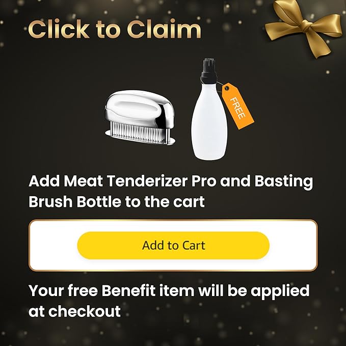 Meat Tenderizer Tool, Easy to Clean, One Piece Design - No Disassembly Needed, Ultra Sharp Needle Blades 100% Stainless Steel, Heavy-Duty Kitchen Gadgets, Meat Needle, Cooking Gadget for Tenderizing