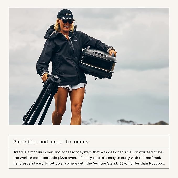 Gozney Tread Portable Pizza Oven, Off Black, Propane Gas, makes 12" pizza