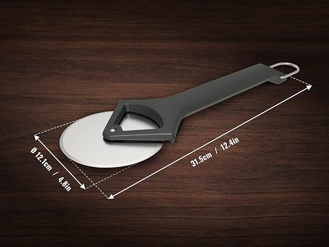 Witt Pizza Cutter, Pizza Oven Cutter Wheel - Super Sharp Stainless Steel & Polypropylene Blade - Easy to Clean Design for Great Slices Every Time
