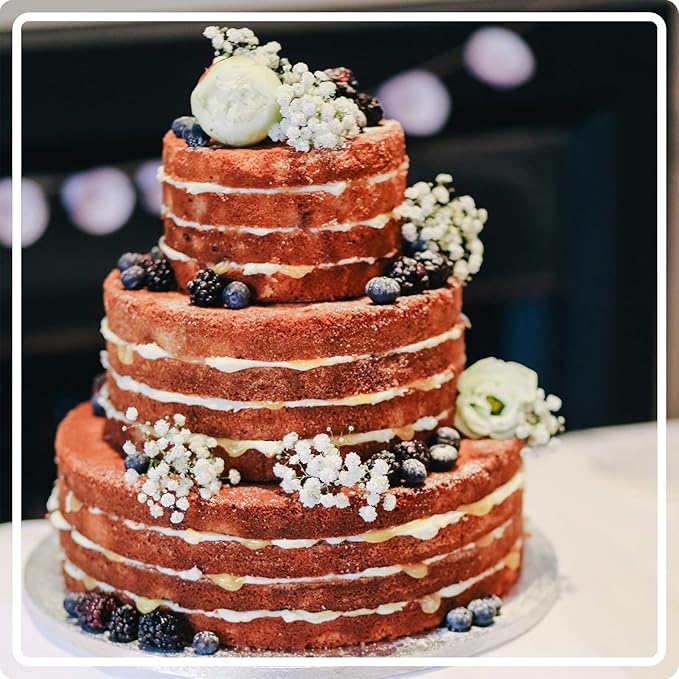 6 Pcs Silicone Round Cake Mold Set, 4+6+8 Inch Silicone Cake Pans for Layer Cake, Rainbow Cake, Resin Coaster, Pizza Crust and Pie