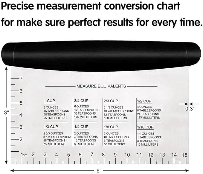 Dough Scraper and Dough Blender, Multi-Purpose Scraper Chopper Dough Tools, Heavy Duty Stainless Steel and Non-slip handle Pastry Cutter Set, Great for Pastry, Pizza, Dough and Cake