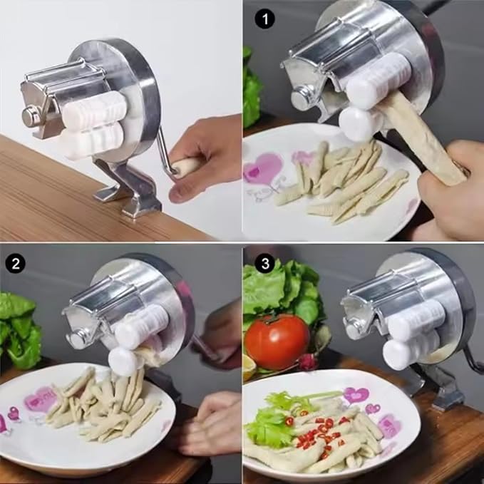 Manual Pastas Maker Hand Cranks Noodles Machine With Multiple Molds Noodles Press Tool For Homemade Pastas