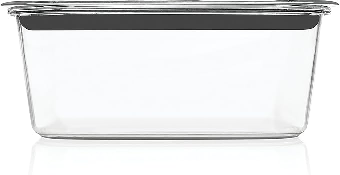Rubbermaid Brilliance Food Storage Container, Large, 9.6 Cup, Clear 2024351 (Pack of 2)