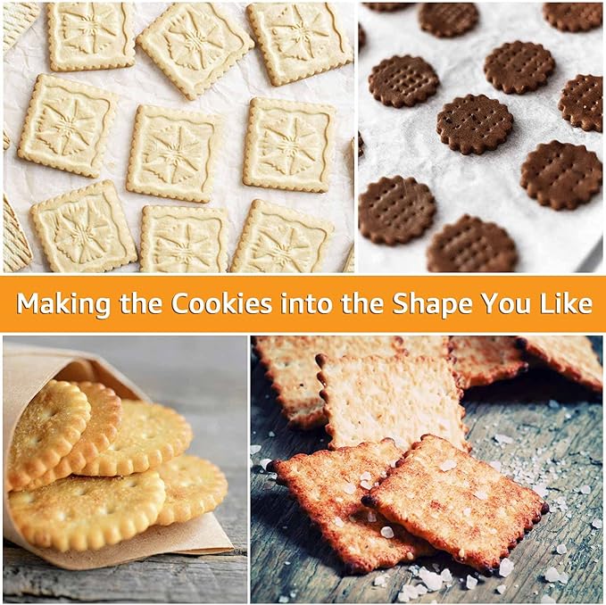 HULISEN Ravioli Cutter with Pasta Wheel Cutter, Ravioli Stamp Maker with Wooden Handle, Press Mold Kitchen Accessories, Gift Package(Set of 3)