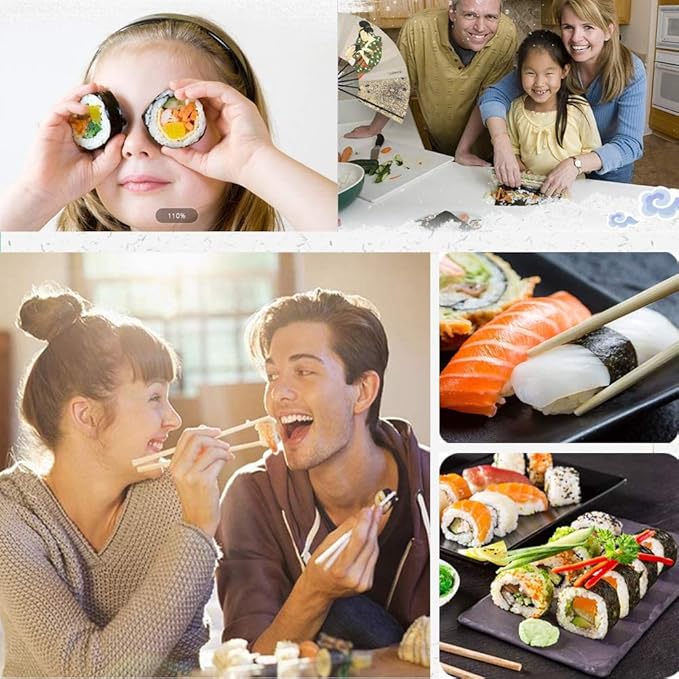 Bamboo Sushi Rolling Mat, Sushi Roller, Sushi Maker, Bamboo Mat For Sushi Roll- 4 PCS