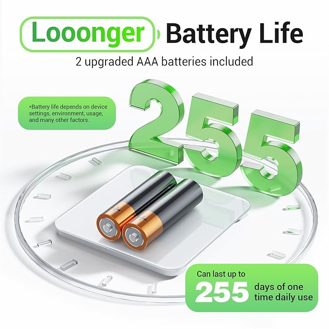 Ovutek Bathroom Scale for Body Weight, Highly Accurate Digital Weighing Machine for People, Upgraded Batteries Included, Compact Size, LED Display, Physician Scale with Sturdy Tempered Glass, 400lb